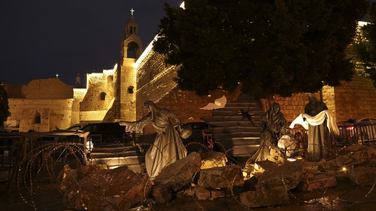 Fotky: Ponuré oslavy Vánoc v Betlémě